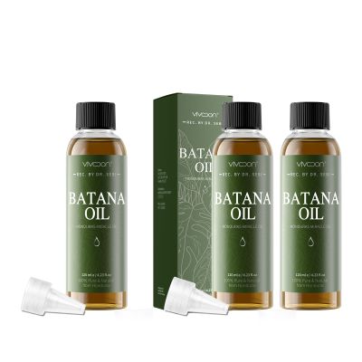 3 Pcs Batana Oil for Hair Growth, 100% Pure & Natural Raw Batana, Dr. Sebi Oil from Honduras, Care for Hair, Scalp & Skin, 3 Bottle with 6 Caps