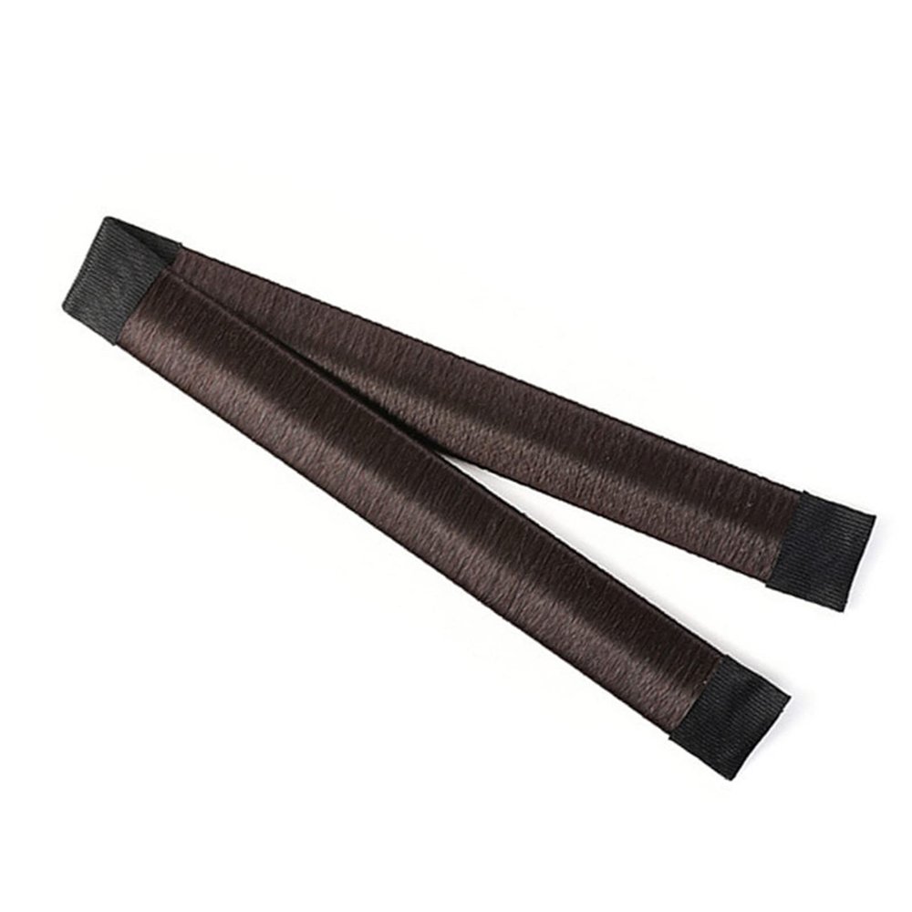 Akozon Lifelike, Adjustable Bun Donut Hair Maker - Easy to Use Hair Bun Maker - Bun Shaper for Parties and Festive Occasions with Firm Hair Fold Wrap Snap (Dark Brown)