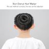 Akozon Lifelike, Adjustable Bun Donut Hair Maker - Easy to Use Hair Bun Maker - Bun Shaper for Parties and Festive Occasions with Firm Hair Fold Wrap Snap (Dark Brown) view 4