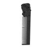 Akozon Mens Beard Comb, Stainless Steel Beard Styling Comb, Unique Three Dimensional Portrait Shape for Hair Care, Pocket-Friendly Mustache Comb for Travel and Daily Use (Black view 3
