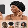 Yanibest Shower Cap Reusable Waterproof - Double Layer Shower Caps for Women, Washable Shower Bonnet with Soft Non-Slip Elastic Band, Bath Hair Hat for Most Hair Types view 4