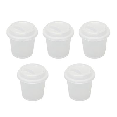 Akozon 5 PCS Portable CupShaped Transparent Makeup Egg Storage Box, Beauty Egg Sponge Organizer for Travel and Bathroom Use