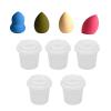 Akozon 5 PCS Portable CupShaped Transparent Makeup Egg Storage Box, Beauty Egg Sponge Organizer for Travel and Bathroom Use view 2