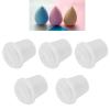 Akozon 5 PCS Portable CupShaped Transparent Makeup Egg Storage Box, Beauty Egg Sponge Organizer for Travel and Bathroom Use view 4