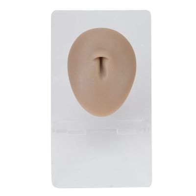 Nutriess Silicone Belly Button Model 3D Reusable Soft Elastic Human Navel Model Display for Piercing Practice Light Skin Color (Dark Skin Tone)