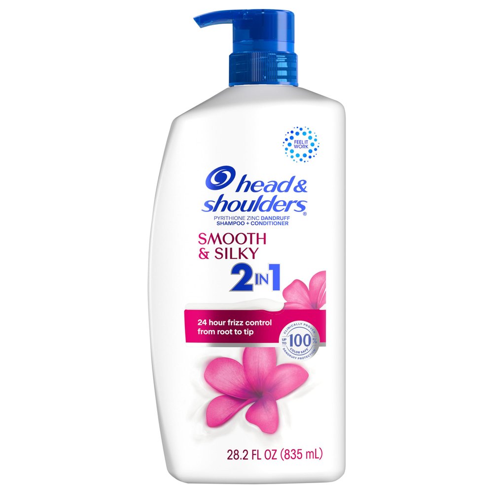 Head & Shoulders, Shampoo + Conditioner Smooth & Silky 2 In 1, 28.2 Ounce