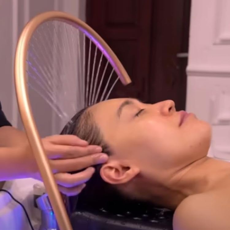 Water Circulation Head Spa Frame with Metal Fastening Buckle - Salon Shower Shampoo Bed Accessories for Hair Treatment & Fumigation