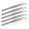 5 Pieces Sewing Machine Tweezers, Curved Tweezers Stainless Steel Tweezers Multipurpose Tweezers Forceps Tweezers for Crafts (6.1 inch) view 4