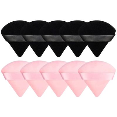 10 Pcs Velour Makeup Sponges Cosmetic Foundation Blender Sponge Beauty Makeup Tools Triangle Powder Puff For Face Powder