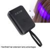 LED Hair Extension Lamp, 18W Light Extensions Kit, Rechargeable Portable Extension Lamp, with 6Pcs 405nm LED Beads, for Home Salon Fast Curing Wig (Black) view 3