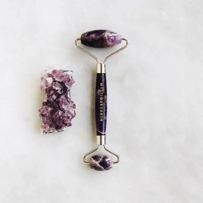 Amethyst Facial Roller 98.5% Pure Premium Amethyst Stone