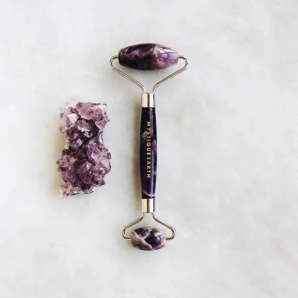 Amethyst Facial Roller 98.5% Pure Premium Amethyst Stone