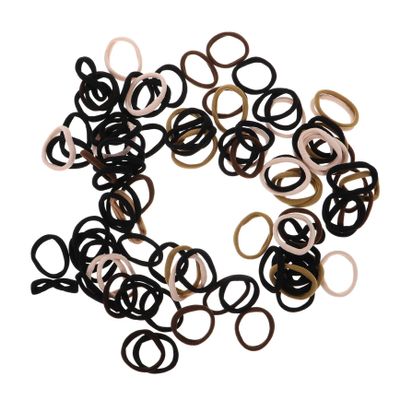 Outanaya 100pcs Elastic Hair Ties for Women High Elasticity Seamless Hair Bands Durable Ponytail Holders for Daily Use for All Types Includes Color Ties