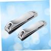 Beatifufu 2pcs Stainless Steel Nail Clipper Set Durable Manicure Kit with Nail Scissors for Men and Women Includes Small and Large view 2