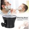 FRCOLOR Plastic Shaving Soap Bowl for Men Black Shaving Mug with Round Handle for Easy Lathering and Face Care Portable Design view 3