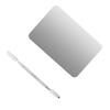 HONMEET 2pcs Stainless Steel Nail Art Palette Set Smooth Surface for Professionals DIY Makeup view 1