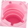 FOYTOKI Folding Makeup Sponge Cleaner Box Multi-functional Silicone Cleaning Tool for Brushes and Sponges Space-saving Design for Easy Storage Travel-friendly Makeup Accessory Pink view 3