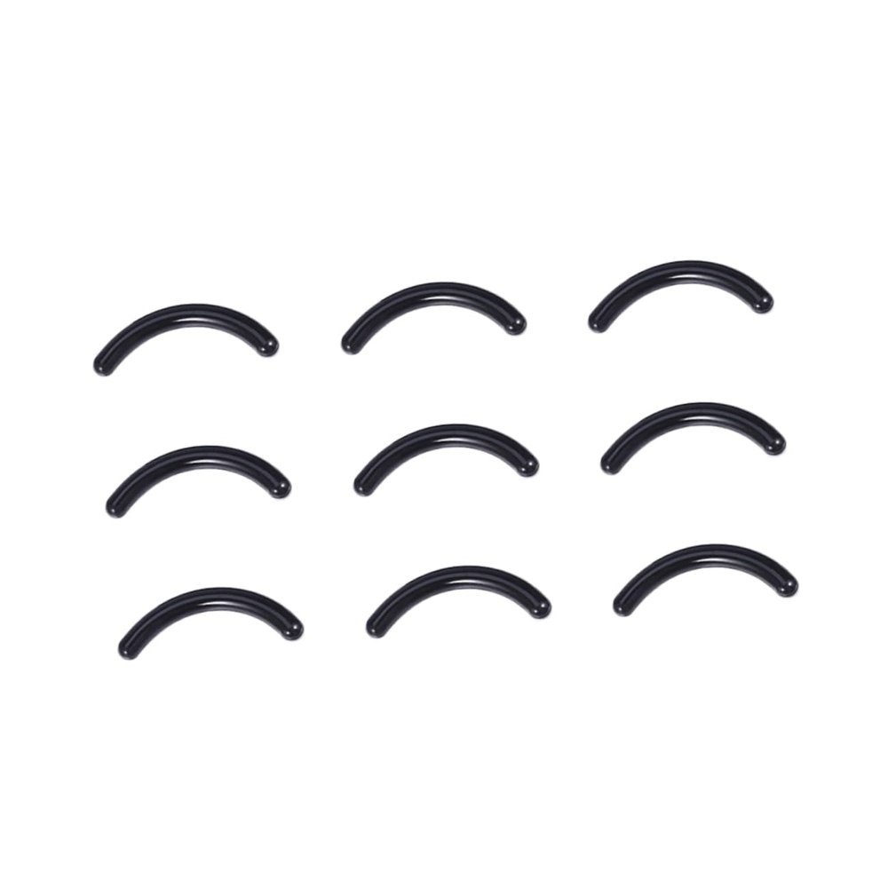 BIUDECO 100pcs Eyelash Curler Refill Pads Durable Rubber Strip for Women Fit Cushions for Eyelash Curlers Black Silicone Replacement Accessory