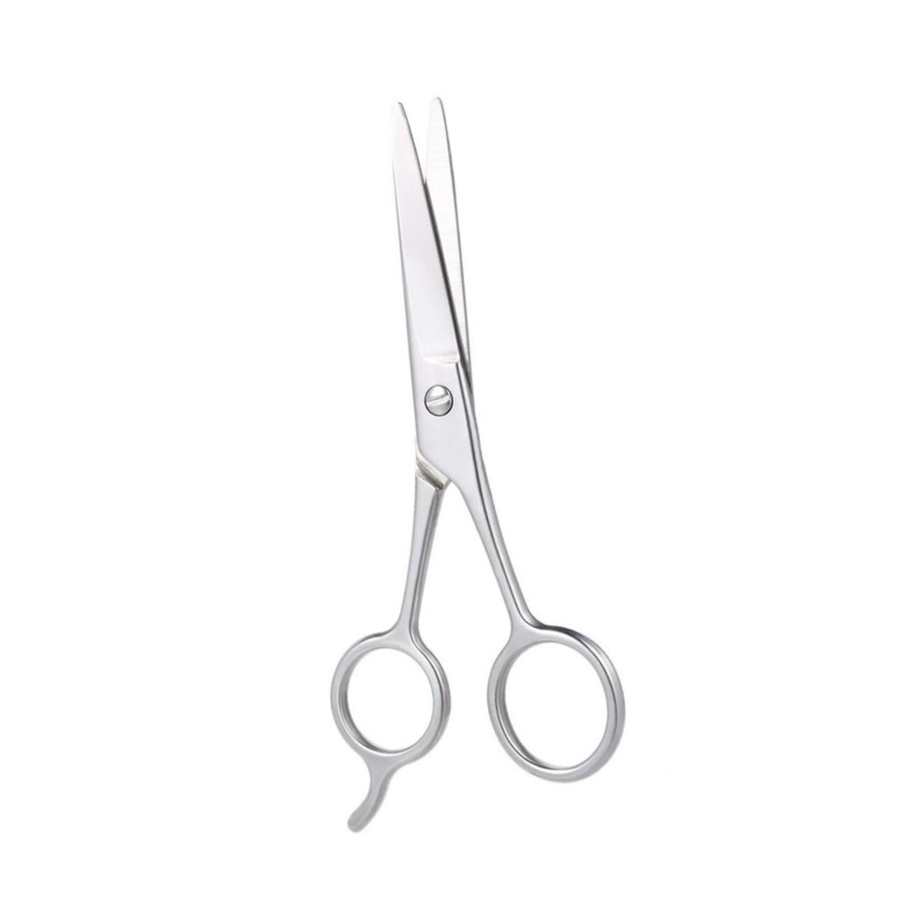 FOYTOKI Stainless Steel Beard Scissors for Men and Eyebrow Trimmer Hairdressing Scissors Beard Care Accessory