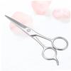 FOYTOKI Stainless Steel Beard Scissors for Men and Eyebrow Trimmer Hairdressing Scissors Beard Care Accessory view 3