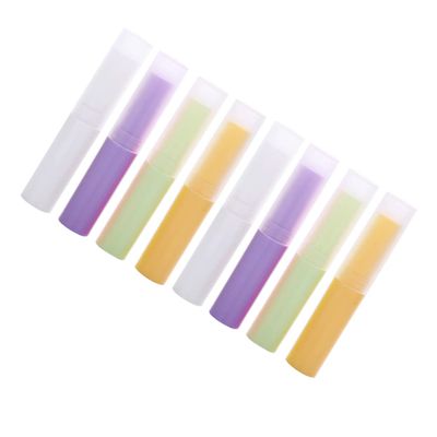 BIUDECO 16pcs Lip Balm Tubes Plastic Lipstick Containers White Green Purple and Yellow for Diy Lip Balm and Gloss Reusable for Crafting and Giving