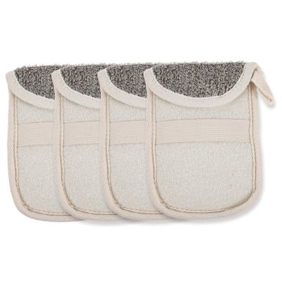 BIUDECO 4pcs Soap Foaming Net Drawstring for Easy Storage Black Linen Soap Pouch for Exfoliating and Scrubbing for Bath and Shower Use