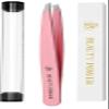 Beauty Power Ultra-Precision Professional Slant Tweezers for Women Facial Hair - German Stainless Steel, Lightweight Black Tweezers for Women & Men, Ideal for Eyebrow & Facial Grooming (Pink) view 1
