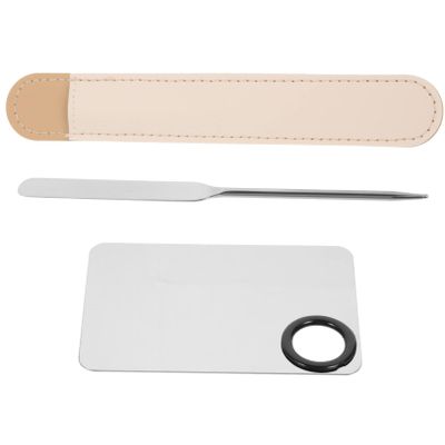 PLAFOPE Professional Makeup Palette Tray Spatula Stainless Steel Mixing Palette for Cosmetics Nail Art