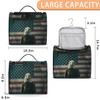 Ourtheme Eagle American Flag Travel Toiletry Bag for Women Men Large Capacity Hanging Makeup Bag Dopp Kit Shaving Bag for Toiletries Cosmetics Organizer view 2