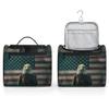 Ourtheme Eagle American Flag Travel Toiletry Bag for Women Men Large Capacity Hanging Makeup Bag Dopp Kit Shaving Bag for Toiletries Cosmetics Organizer view 4