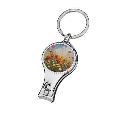 Only Red Poppies Nail Clippers Toenail Clipper Cutters Meadow of Flowers Professional Nail Trimmer Nail Cuticle Cutter for Women Men