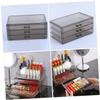 PLAFOPE Organizer Multi-layer Transparent Storage Cabinet for Jewelry Cosmetics and Desk Sundries Durable and Stackable for Home and Office Use view 2