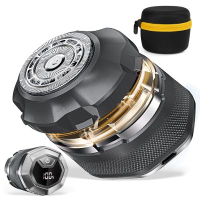 Ultimate Bald Head Shaver: Magnetic Precision, 10000 RPM Power, IPX8 Waterproof, LED Display & Travel Kit