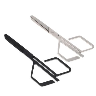 PLAFOPE 2pcs Nose Hair Trimmer Scissors Men Women Eyebrow Trimmer Mustache Scissors Facial Hair Removal Tool Stainless Steel