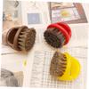HONMEET 4pcs Beard Brush Comb Styling Kit Brush for Mustache Grooming Tool Portable Horsehair Abs Ring Random Color view 3