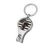 an Ebony Fist in Front of A Black & White American Flag Nail Clippers Toenail Clipper Cutters Minimalist Professional Nail Trimmer Nail Cuticle Cutter for Women Men view 1