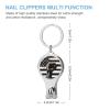 an Ebony Fist in Front of A Black & White American Flag Nail Clippers Toenail Clipper Cutters Minimalist Professional Nail Trimmer Nail Cuticle Cutter for Women Men view 2