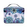 doginthehole Makeup Bag for Women Purple Boho Blossom Large Travel Cosmetic Case Girls' Make Up Organizer view 4