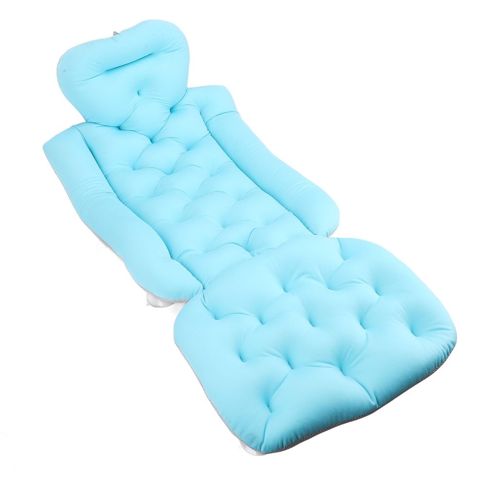 Full Body Bath Pillow for Bathtub, Spa Bathtub Cushion for Head Neck Shoulder Back Support, Bathtub Full Body Mat Adult Bath Mat with Suction Cups, Bath Cushion for Tub (#1)