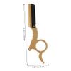 Baluue 2pcs Manual Barber Razor Finger Shaver for Beard and Eyebrow Grooming Black Gold Portable Long- Cutting Tool view 3