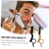 Baluue 2pcs Manual Barber Razor Finger Shaver for Beard and Eyebrow Grooming Black Gold Portable Long- Cutting Tool view 4