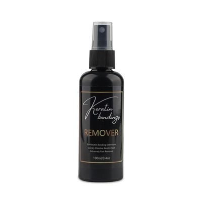 GlamorDove 100ml Keratin Bonding Glue Remover Super Fast Remover Keratin Bond Hair Extensions Remover for Pre-Bonded Extensions Keratin Hot Melt Glue Remover Liquid Remover Hair Extensions Remover