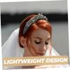 OHPHCALL 1pc Elegant Stylish Headband Black Rhinestone Headband Embroidered Palace Style Hairband for Special Occasions view 3