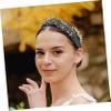 OHPHCALL 1pc Elegant Stylish Headband Black Rhinestone Headband Embroidered Palace Style Hairband for Special Occasions view 4
