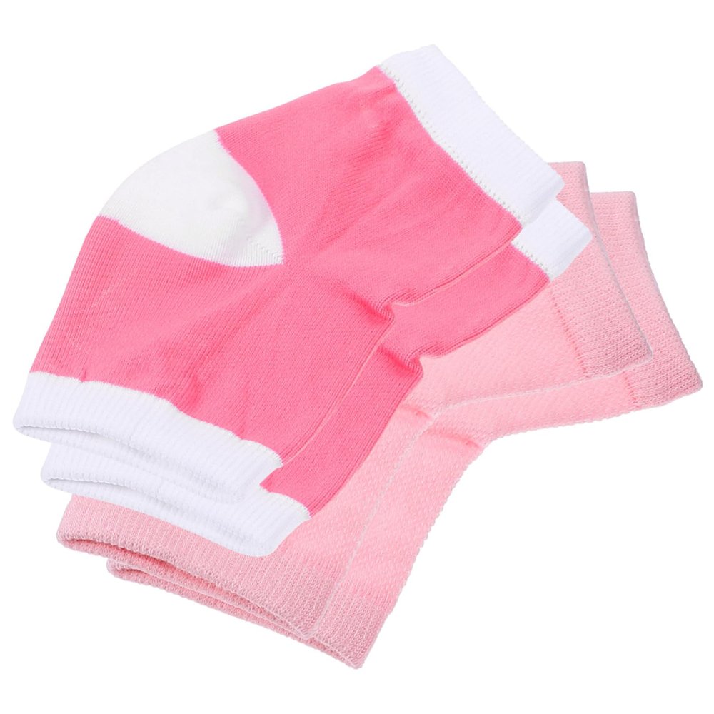 Didiseaon 2pairs Crack Heel Socks for Women Fuzzy Moisturizing Elastic Hospital Socks Foot Protector for Heels Outdoor Activities