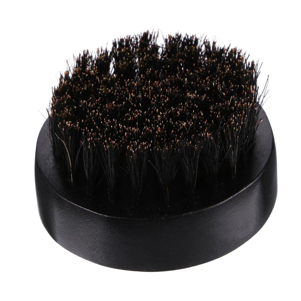 Baluue 1pc Ergonomic Boar Bristle Beard Brush Wooden Grooming Tool for Beard Care Lightweight Men Grooming Kit Black
