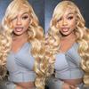 Color #27 Bundles Blonde Human Hair Bundles 613 Body Wave Bundle 22 24 26 inch Honey Blonde Human Hair Bundle view 2