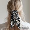YUVAMAGIMO Daisy Bow Hair Ties Short Hair Scarf wicth Ribbon Bow Scrunchies Satin Scrunchie with Tails Long Bow Braids Ponytail Holders Silk Hair Scrunchies for Women Girls Hair Accessories view 3