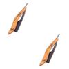 Baluue 2pcs Portable Manual Stainless Steel Wooden Handle Design for and Grooming for Men and Women Multi-functional Shaving and Trimming Tool view 1
