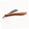 Baluue 2pcs Portable Manual Stainless Steel Wooden Handle Design for and Grooming for Men and Women Multi-functional Shaving and Trimming Tool view 2